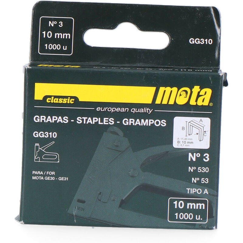 foto del prodotto edm agganci metallici 10 mm 1000 unit spessore 0,7 mm uso professionale e domestico