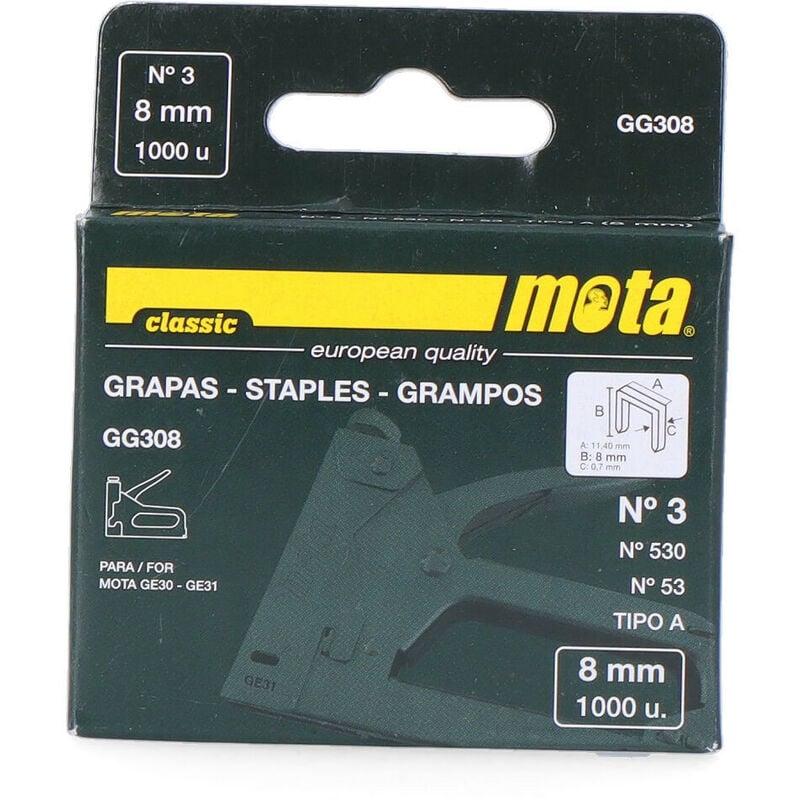 foto del prodotto edm agganci metallici 8mm 1000 unit uso professionale e domestico mota