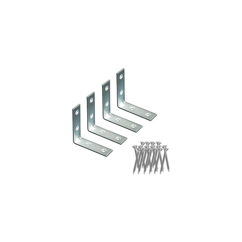 immagine 0 del prodotto edm angolari di rinforzo an02 80x80x15mm in acciaio zincato 4 unit , viti incluse 