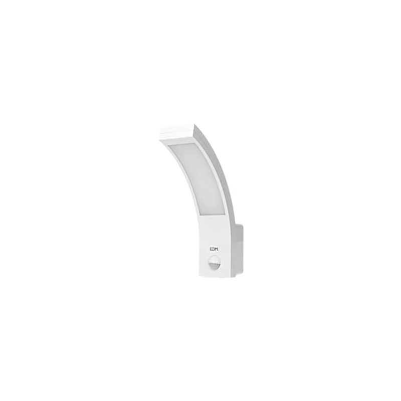 foto del prodotto edm applique da esterno a led 10w 750lm 4000k ip54 6,6x18,8x25cm con sensore di movimento