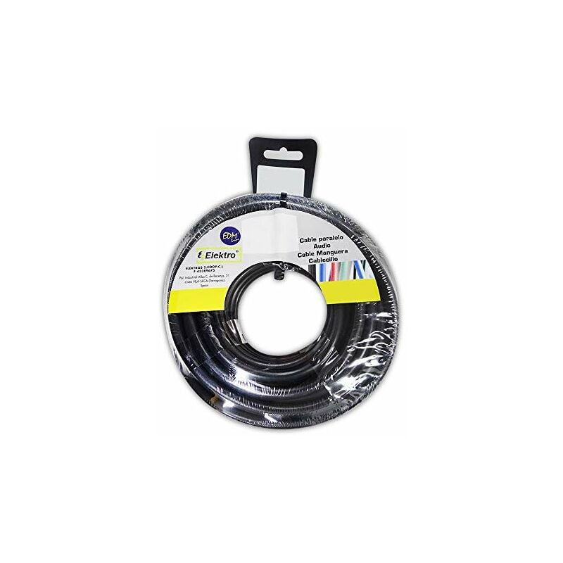foto del prodotto edm avvolgicavo flessibile 1,5mm nero 20mts senza alogeni