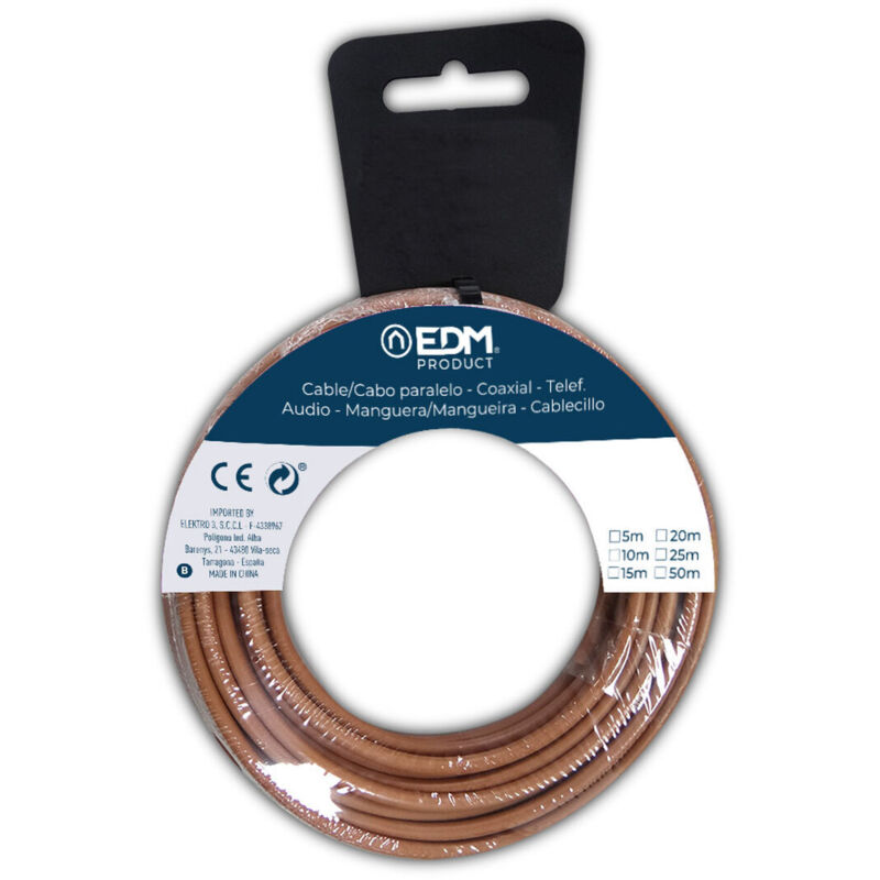 foto del prodotto edm - avvolgicavo flessibile 6mm marrone senza alogeni 25m