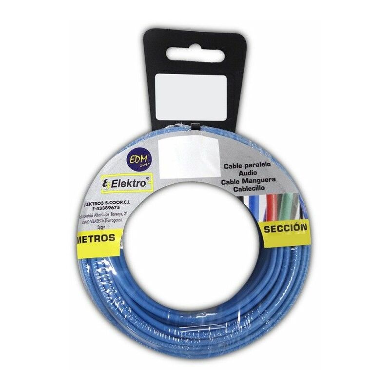 foto del prodotto edm avvolgicavo flessibile da 1,5 mm blu senza alogeni da 15 m