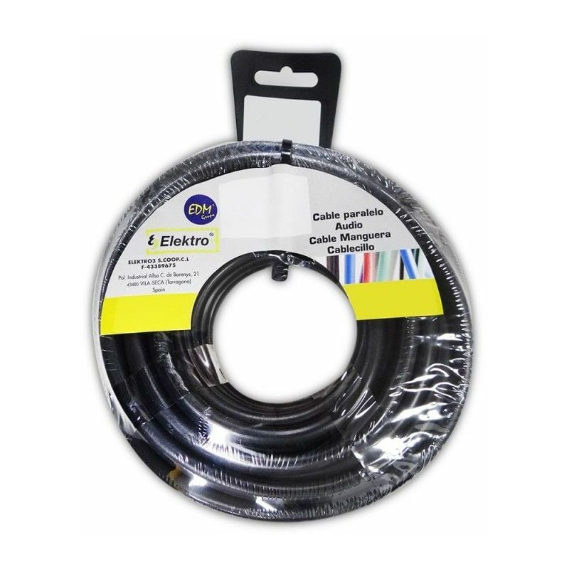 foto del prodotto edm avvolgicavo flessibile da 1,5 mm nero senza alogeni da 15 m
