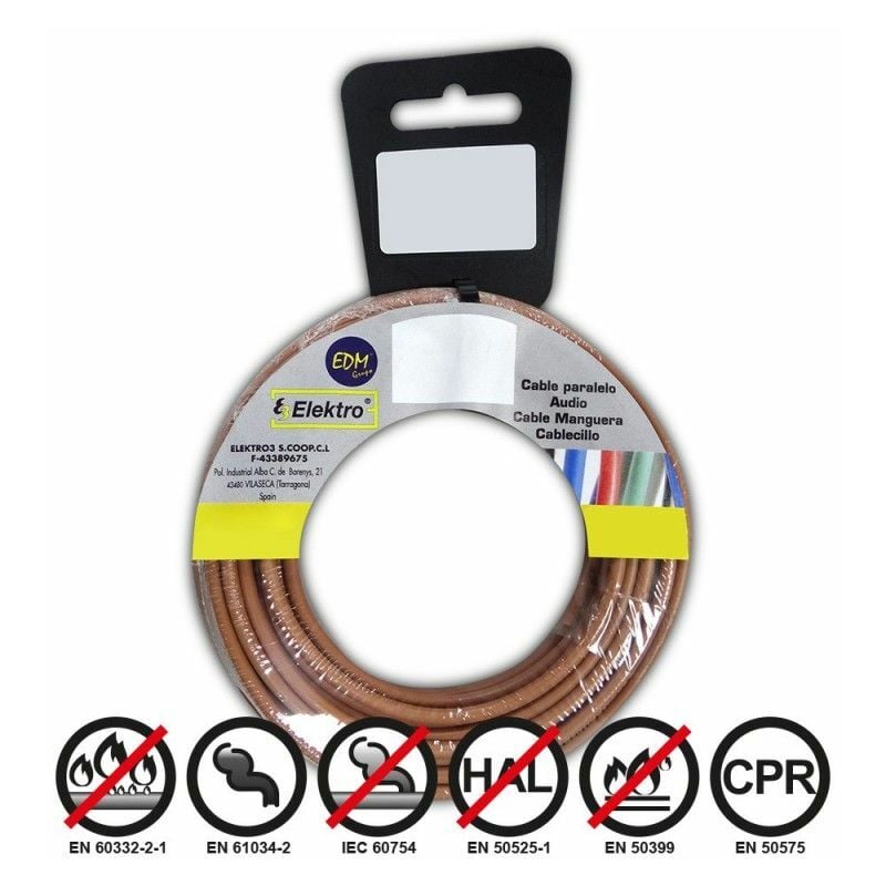 foto del prodotto edm avvolgicavo flessibile da 4 mm marrone senza alogeni da 50 m