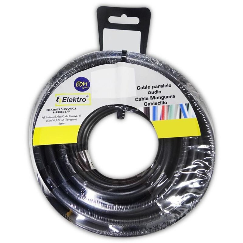 foto del prodotto edm - avvolgicavo flessibile senza alogeni 2,5mm nero 15mts