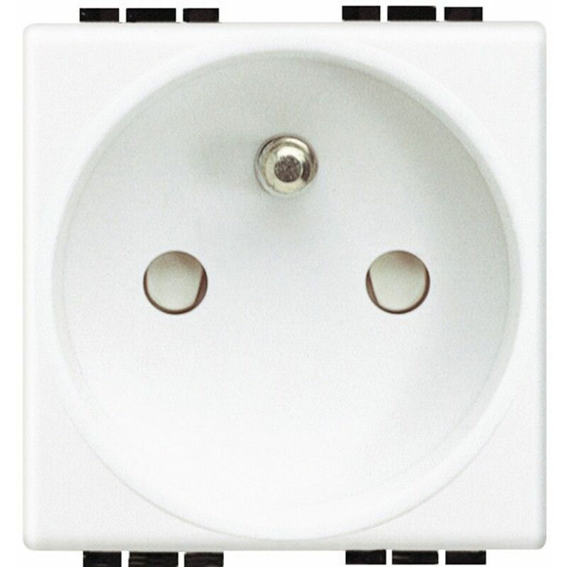 foto del prodotto edm base 2p t livinglight attacco standard francese a vite bianco 2 moduli n4142