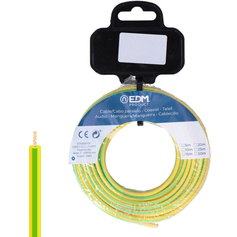 foto del prodotto edm bobina del cavo h07z1 k 2,5 mm2 bfralatnore 15 m 15basso senza alogeno