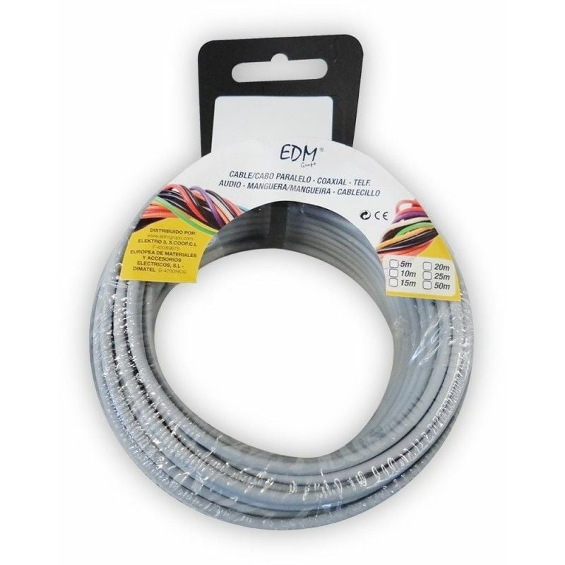 foto del prodotto edm - bobina di cavo flessibile 1,5mm grigio 25mts senza alogeni