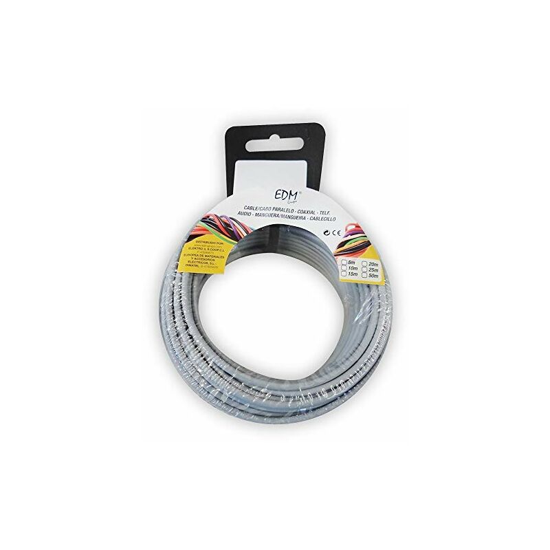foto del prodotto edm bobina di cavo flessibile 2,5mm grigio 25mts senza alogeni