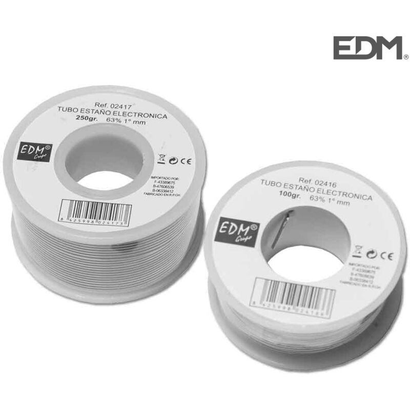 foto del prodotto edm bobina di stagno 250gr 63 1mm