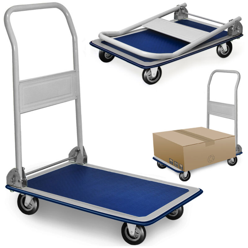 foto del prodotto edm carrello metallico pieghevole con ruote max. 150 kg 82x48x73 cm