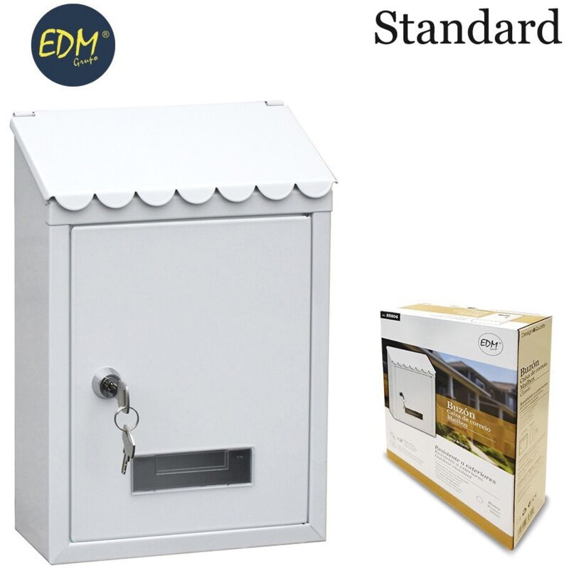 foto del prodotto edm - cassetta postale in acciaio modello standard standard bianco