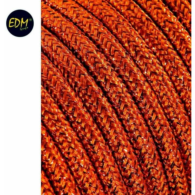 foto del prodotto edm - cavo cordone tubolare 2x0,75mm marrone brillante 5mts