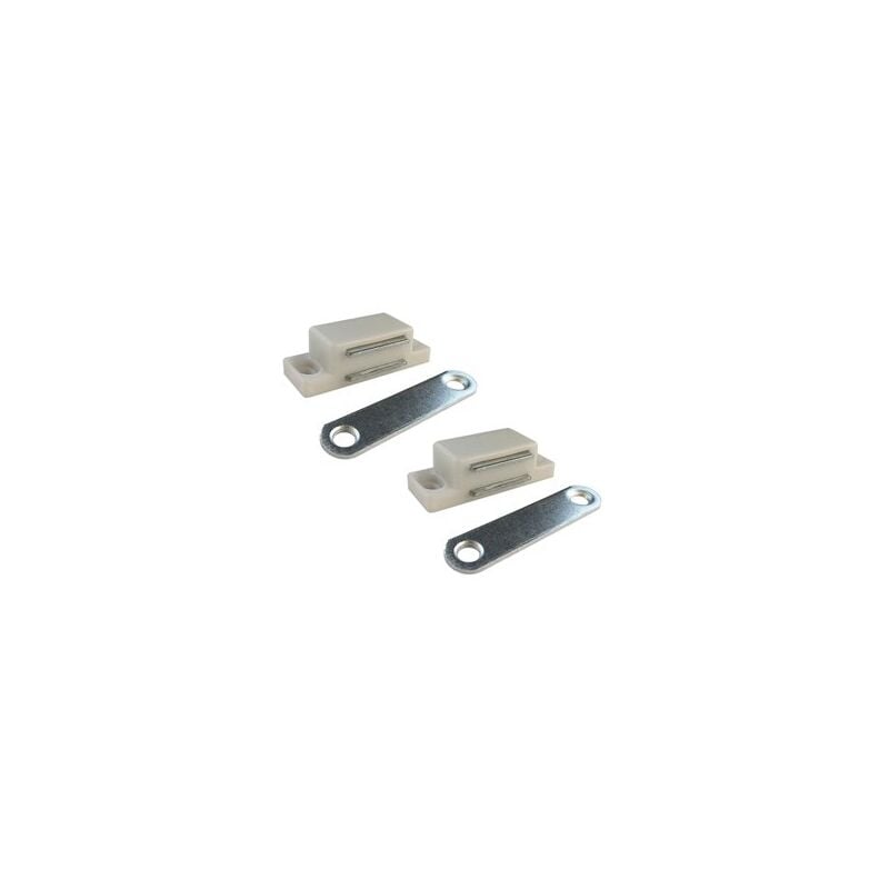 immagine 0 del prodotto edm chiusura magnetica im02 42x18x13mm in acciaio inox e abs bianco 2 unit , viti incluse 