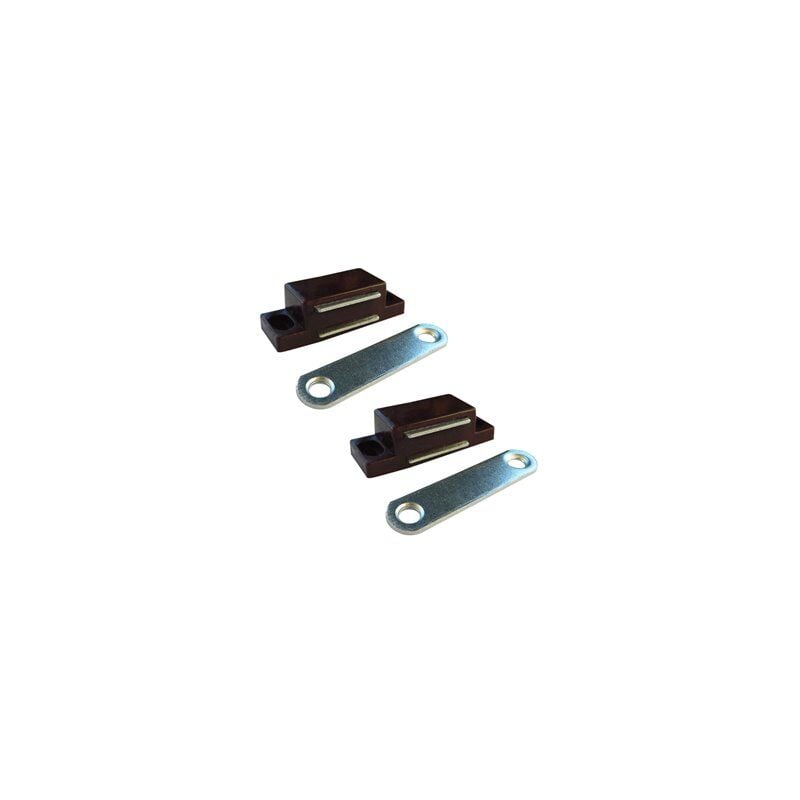 foto del prodotto edm chiusura magnetica im02 42x18x13mm in acciaio inox e abs marrone 2 unit , viti incluse 