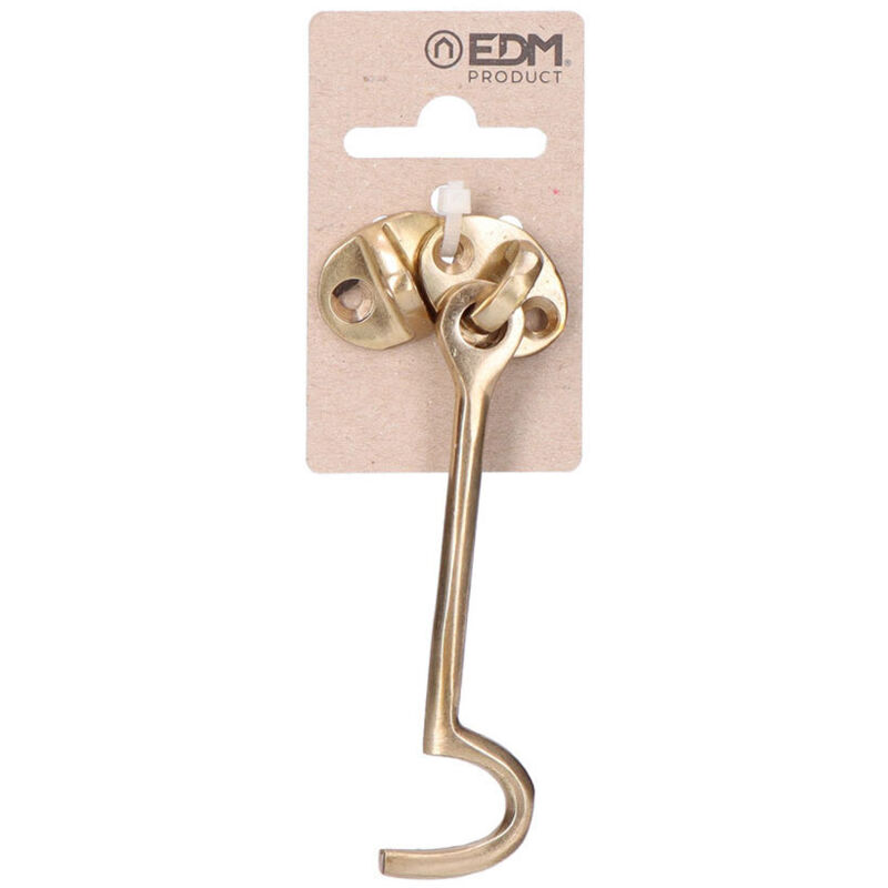 foto del prodotto edm - chiusura per barca 100 mm in ottone lucido con pendente in cartone