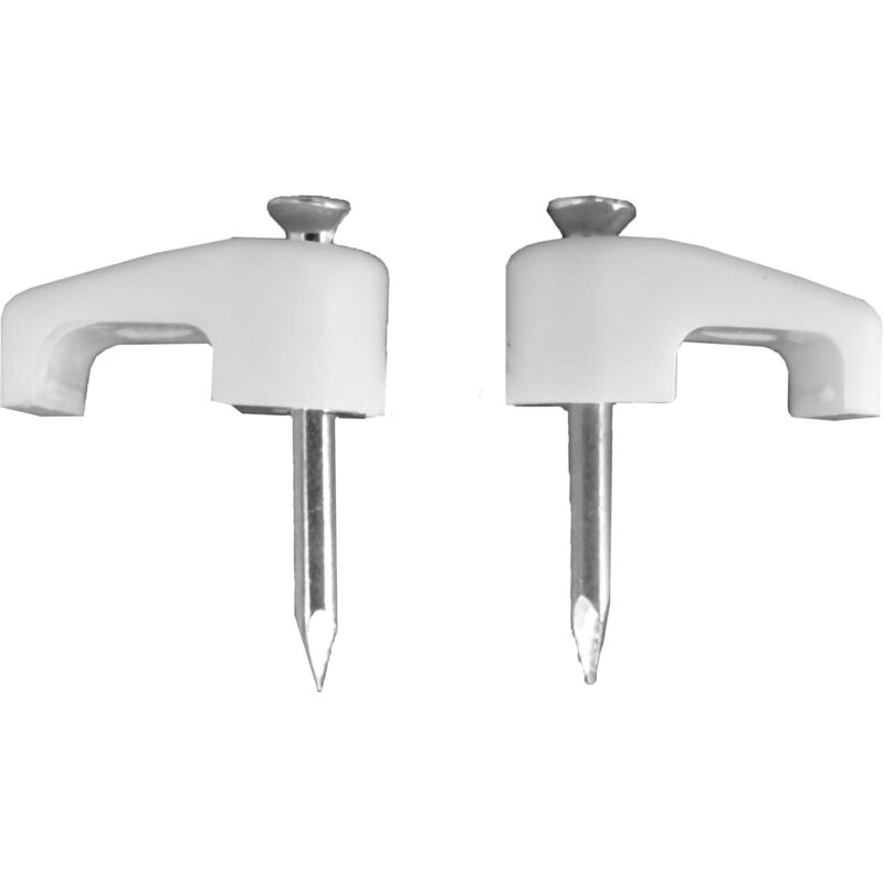 foto del prodotto edm - clip bianca per cavo piatto 2x1,5mm n. 1 (scatola da 100 unità)