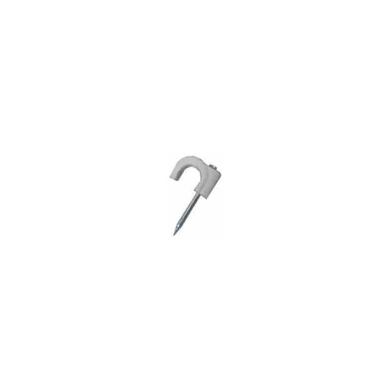 foto del prodotto edm clip bianca per cavo tubolare 2x6mm n. 10 scatola da 100 unit 