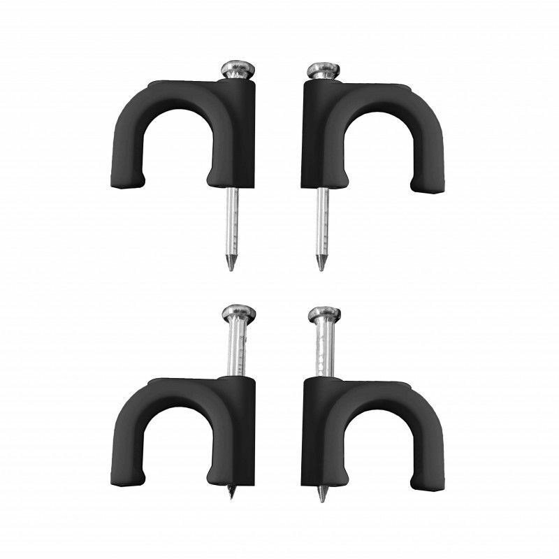 foto del prodotto edm clip nera per cavo tubolare 2x1,5 mm n. 7 scatola da 100 unit 