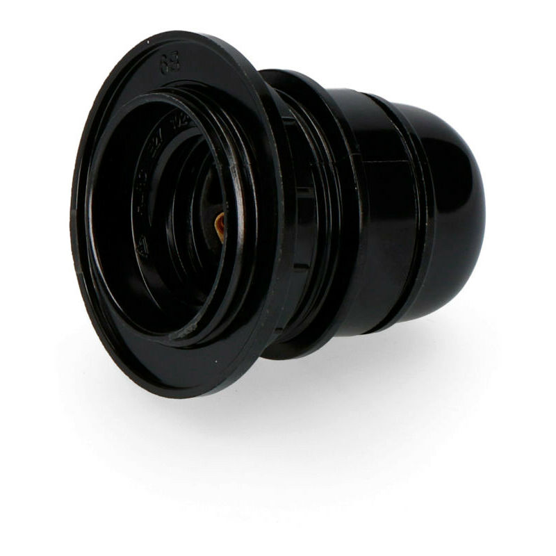 foto del prodotto edm conchiglia e27 semifilata ronda fralatn termoplastico nero 250 250v fralatn interno