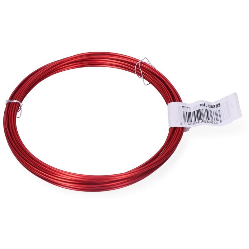 foto del prodotto edm - confezione 1 unità. rotolo di filo di alluminio 1,5 mm 5 m rosso