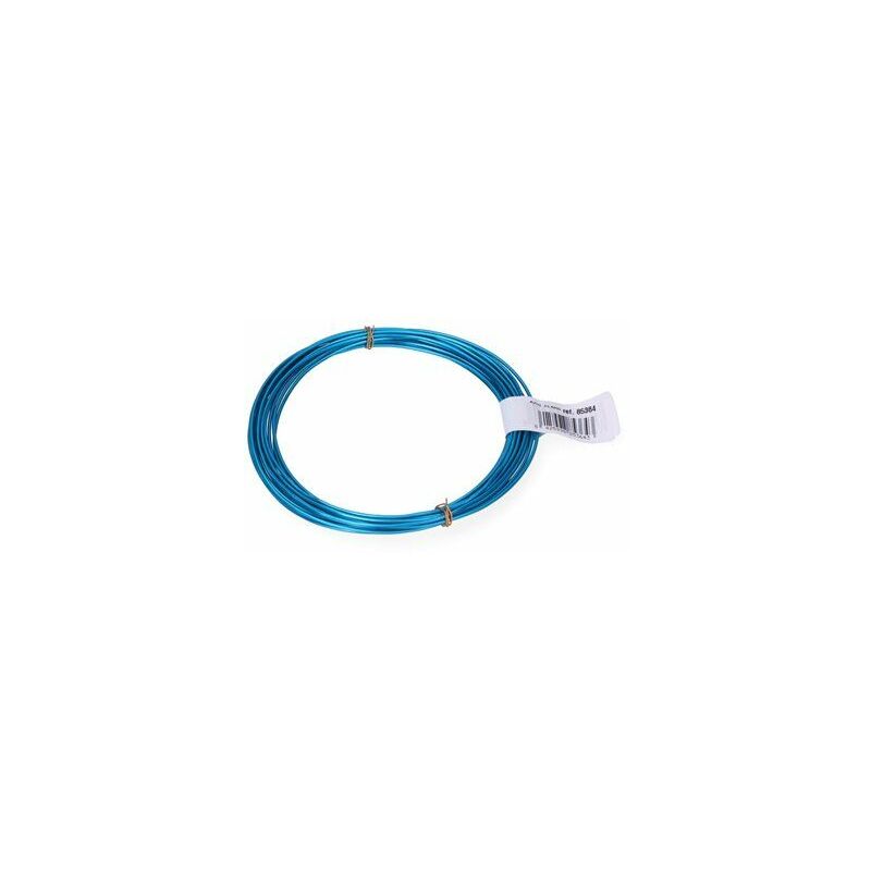 foto del prodotto edm confezione 1 unit . rotolo di filo di alluminio 1,5mm 5m azzurro