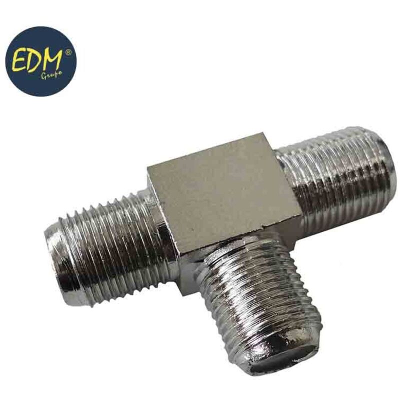 foto del prodotto edm - connettore deviatore a 'f' in 't' 3 maschi parabolici retrattili