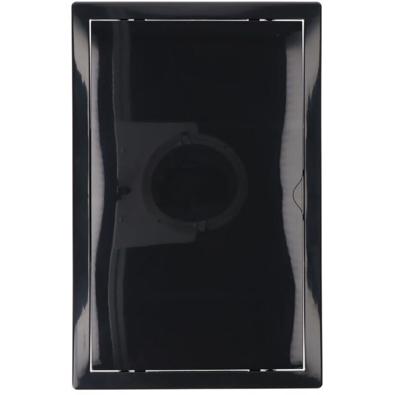 foto del prodotto edm - copertura di registro rettangolare incassabile in grigio antracite realizzata in abs con meccanismo di apertura push-pull adatta