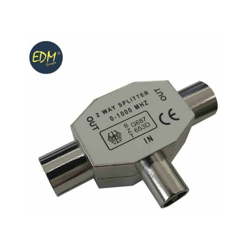 foto del prodotto edm deviatore tv 1 base 2 perni metallici extra a scomparsa