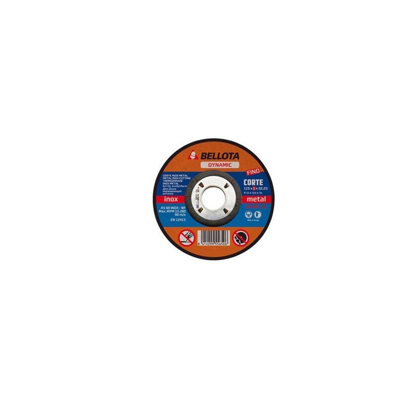 foto del prodotto edm disco da taglio in acciaio inox 115x1mm dinamico 50400 bellota