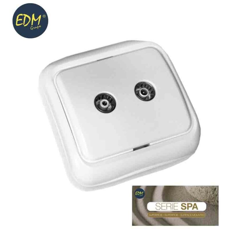 foto del prodotto edm - edp base tv e radio di superficie 'serie spa', blister