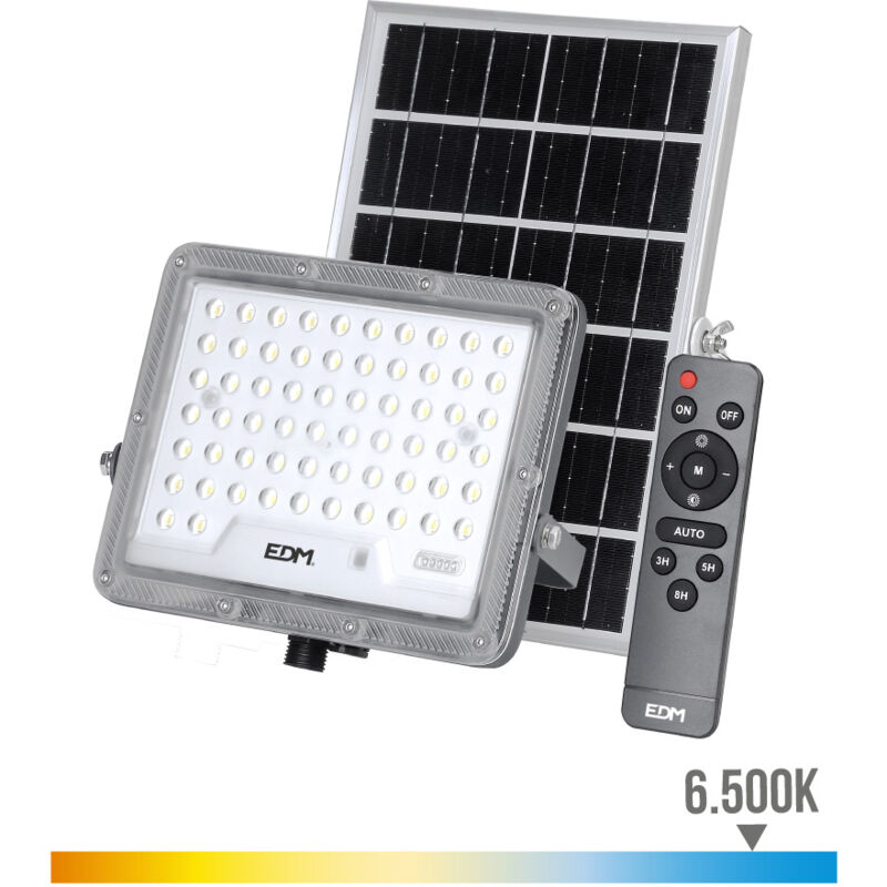 foto del prodotto edm faretto 31856 slim grey 50 w 600 lm solar 6500 k 