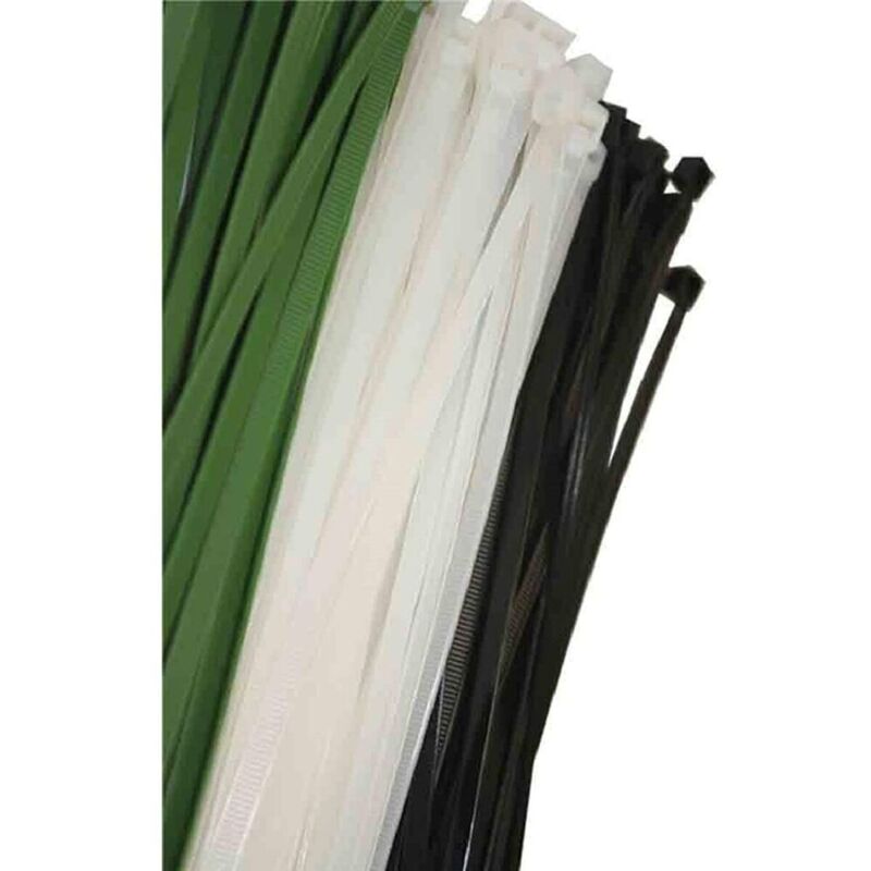 foto del prodotto edm - fascette di cablaggio naturali 380x4,8 mm sacchetto 100 pz