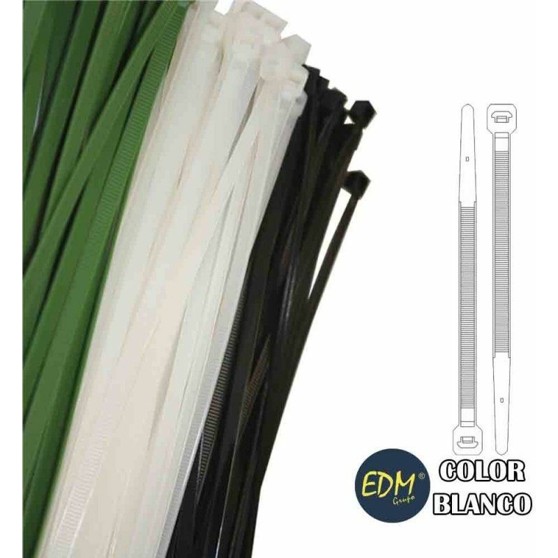 foto del prodotto edm fascette per cavi naturali 100x2,5 mm sacchetto da 100 unit nylon di alta qualit 
