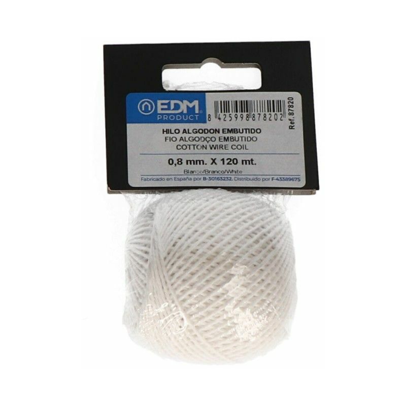 foto del prodotto edm filo di cotone incorporato per elettroerosione 50 g 120 m bianco