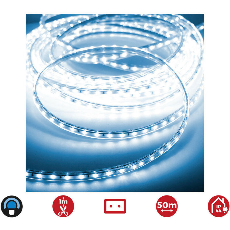 foto del prodotto edm finta led blu 50m 60 led m interno esterno