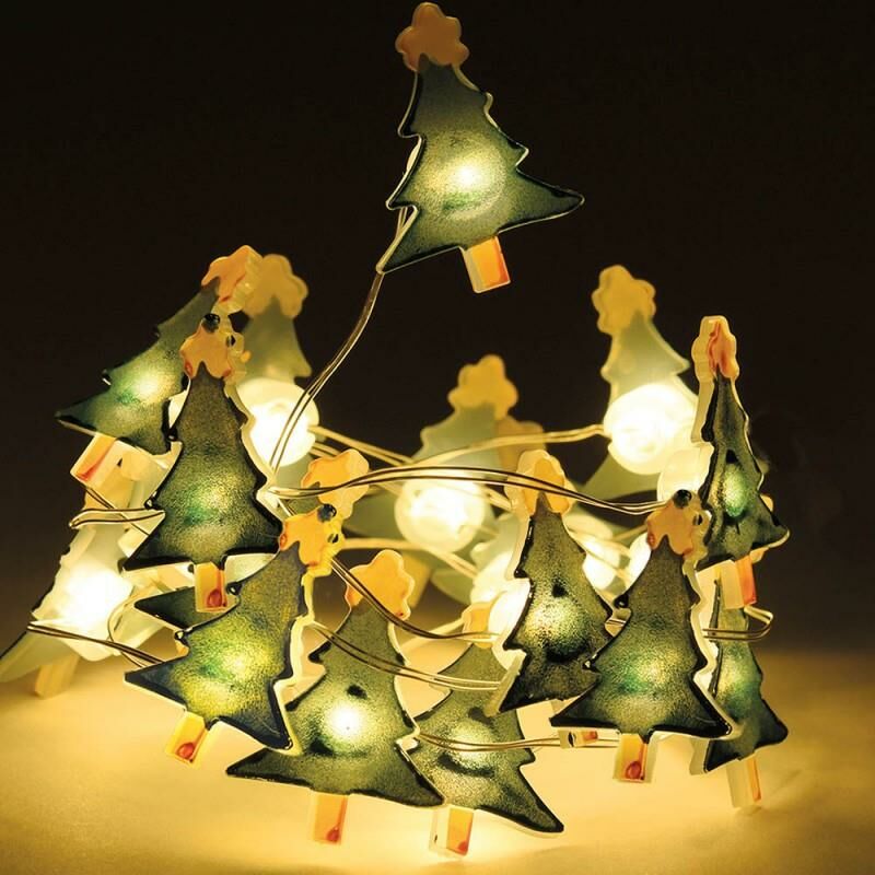 foto del prodotto edm ghirlanda a batteria con 20 led per decorazioni natalizie 1,3 m