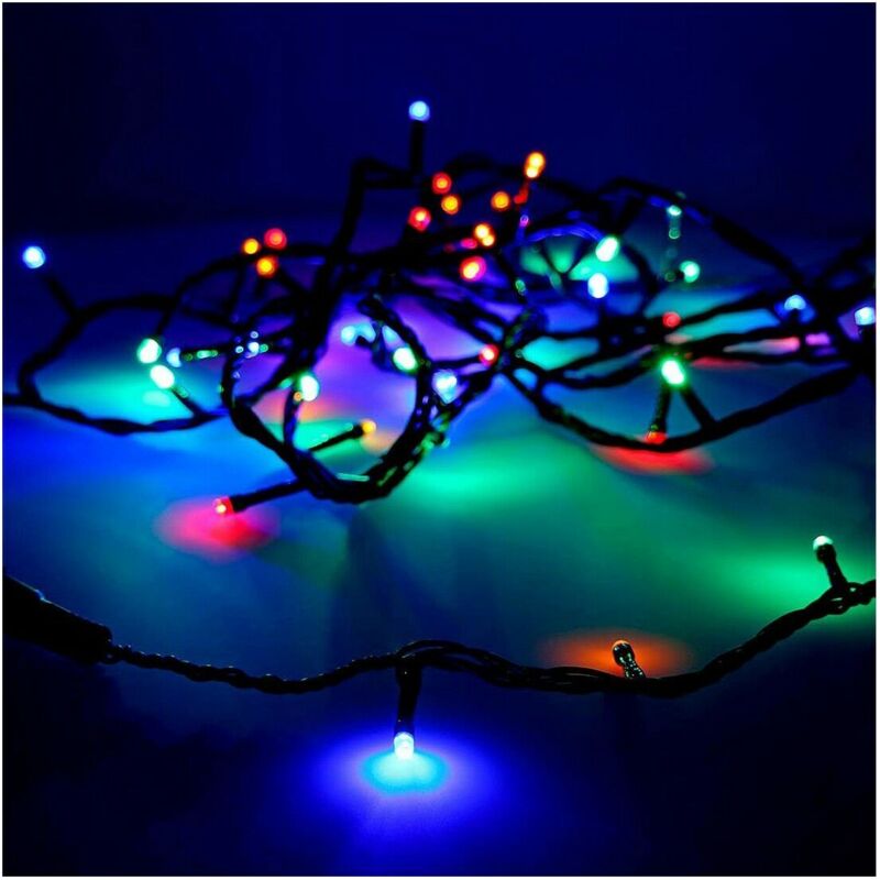 foto del prodotto edm - ghirlanda facile da collegare 4 m 60 led multicolori 30 v (interni-esterni) totale 1,08 w