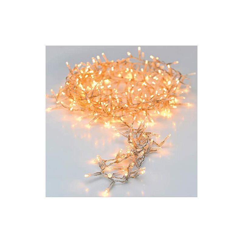 foto del prodotto edm ghirlanda fissa 180 led white warm 220v 17m ip44 cavo trasparente