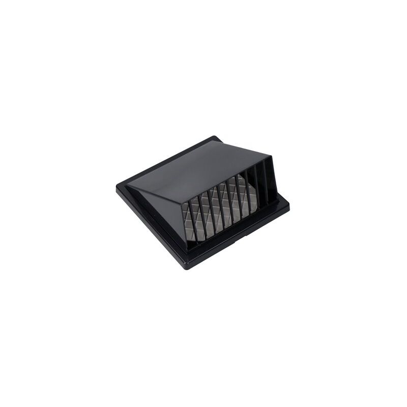 foto del prodotto edm griglia di ventilazione in abs con cappuccio colore grigio antracite 100mm 17x17cm
