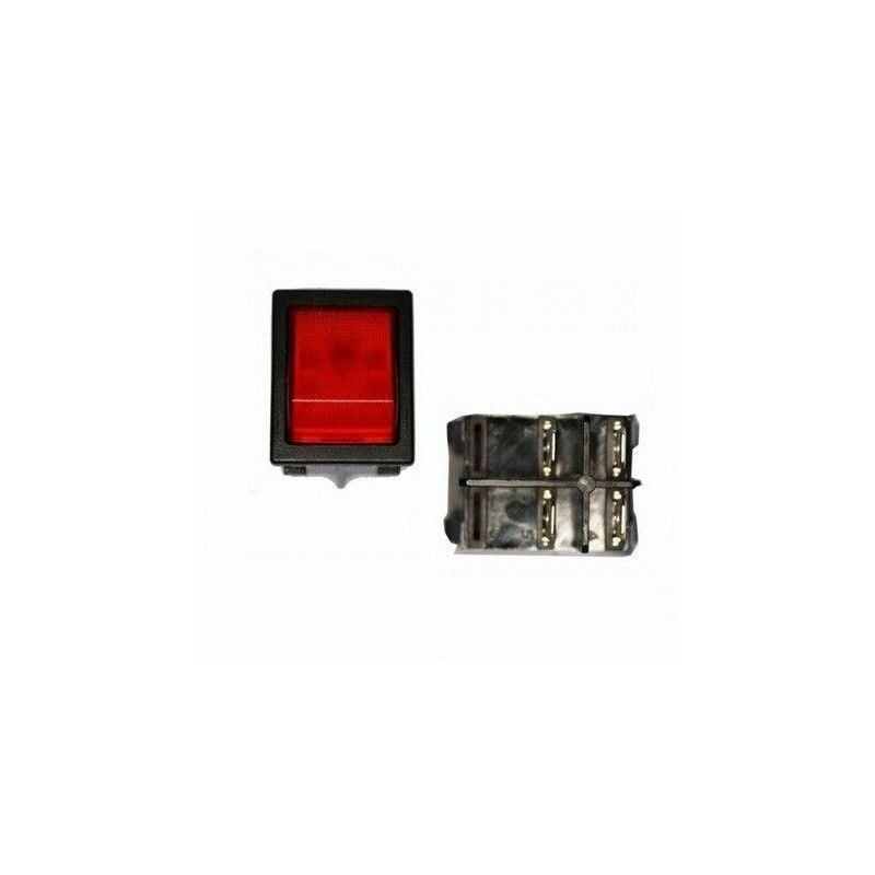 foto del prodotto edm interruttore luminoso rosso da incasso 4 pin
