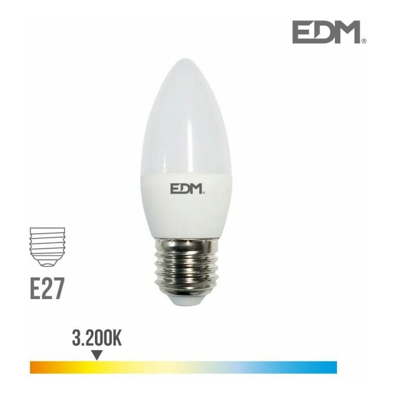 foto del prodotto edm lampada a led e27 5 5w 400lm fralatn 3200k luce calda 3,5x10cm