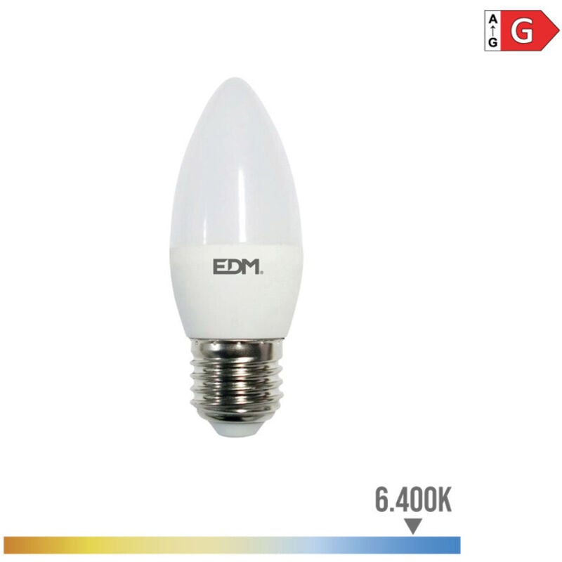 foto del prodotto edm lampada b led led e2727 5w 400 400lm 64 6400kfralatn luce fredda 3,5x10cm
