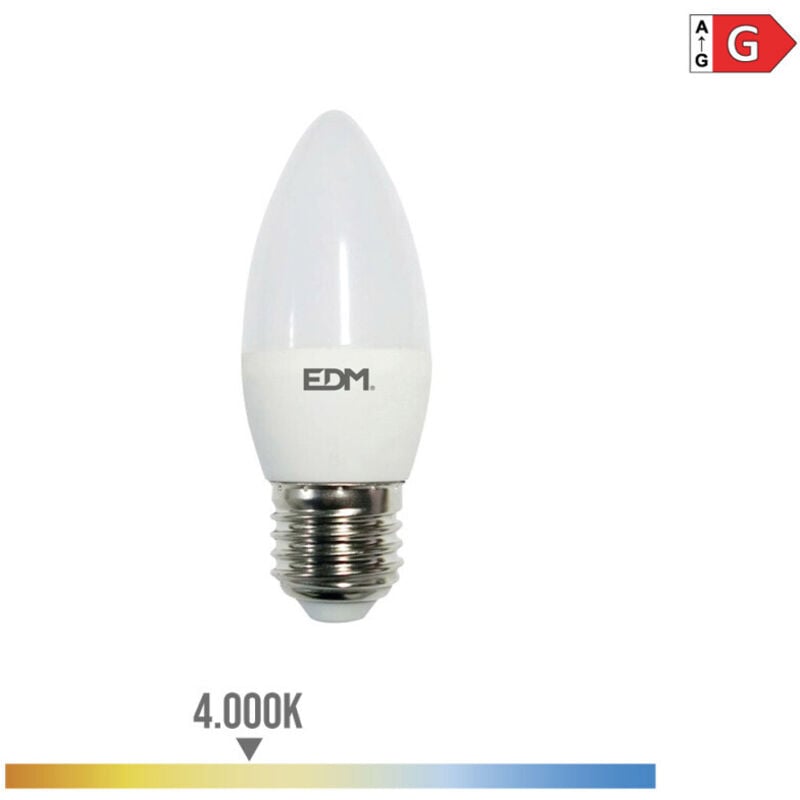 foto del prodotto edm lampada b27 led e27 5 5w 400 400lm 4000 4000kfralatn luce del giorno3 3,5x10cm