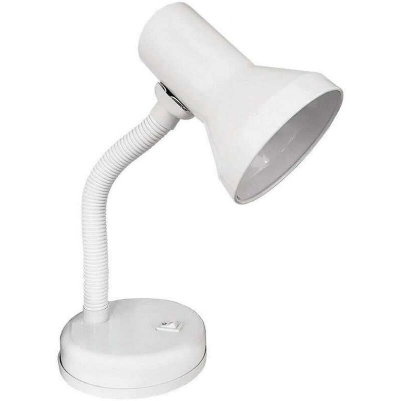 foto del prodotto edm lampada da scrivania 30251 london bianco metallo 60 w 12,5 x 20 cm e27 flexo lampada da scrivania