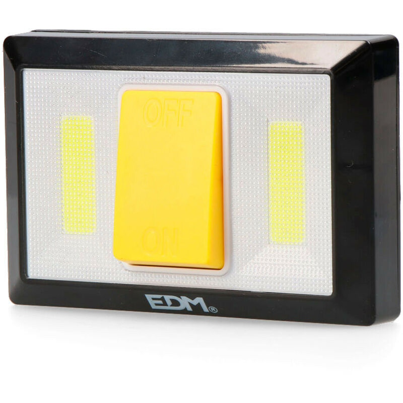 foto del prodotto edm lampada da tasca 2 led 200 200 lumen mag base magnetica e adesiva 4 4xaaa inclusi