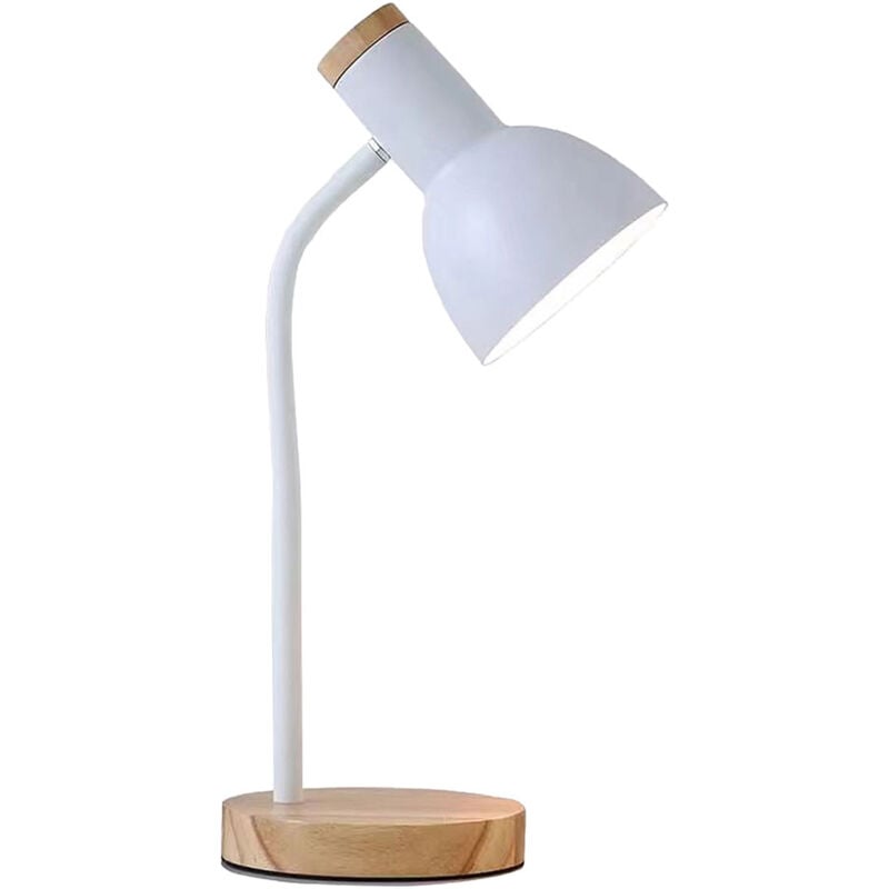 foto del prodotto edm lampada de lampada da tavolo 32015 white natural wood steel 40 w 12 x 17 x 45 cm marca prodotto ean 8425998320152