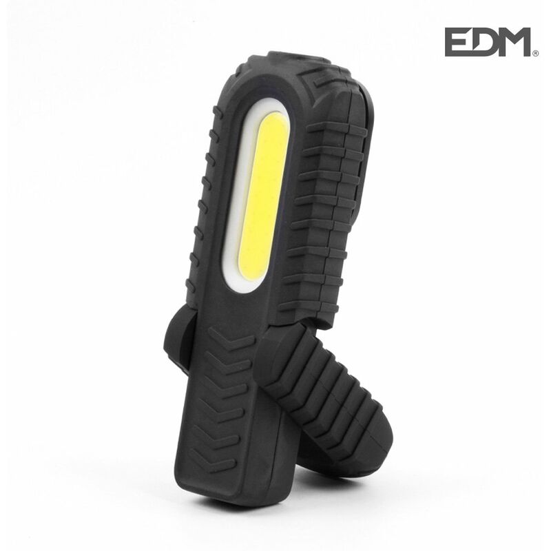 foto del prodotto edm lampada frontale a led con due fari, luce sopraelevata, indicatore di batteria.ricaricabile.300lumen, 90 lumens upper