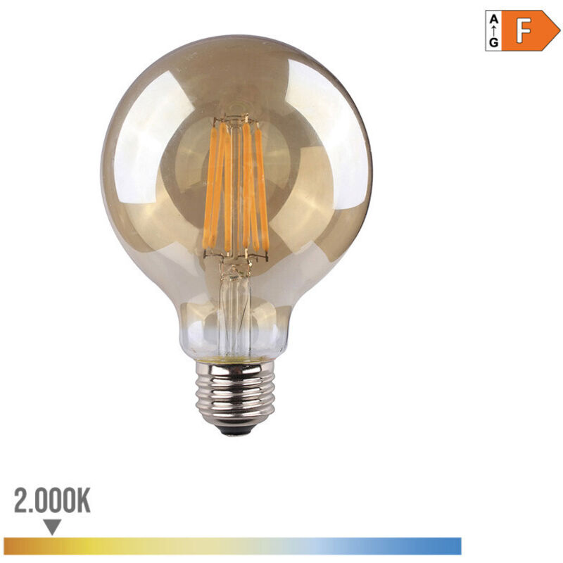 foto del prodotto edm lampada led a sfera vintage 720 vetro27 e27 8 8w 720 720lm 2000 2000kfralatn 12,5x17cm